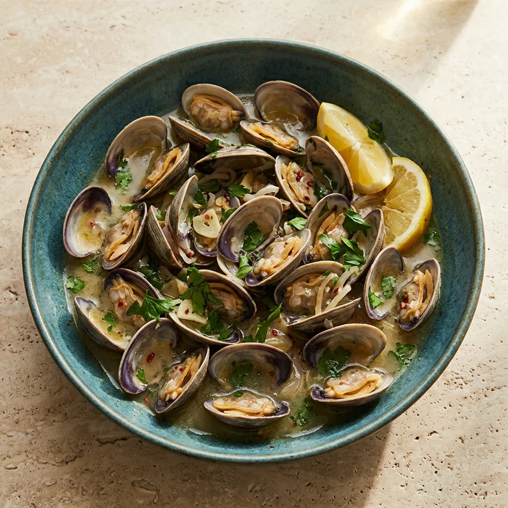 White Wine Steamed Clams