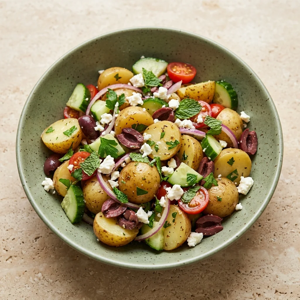 Mediterranean Potato Salad with Feta and Olives