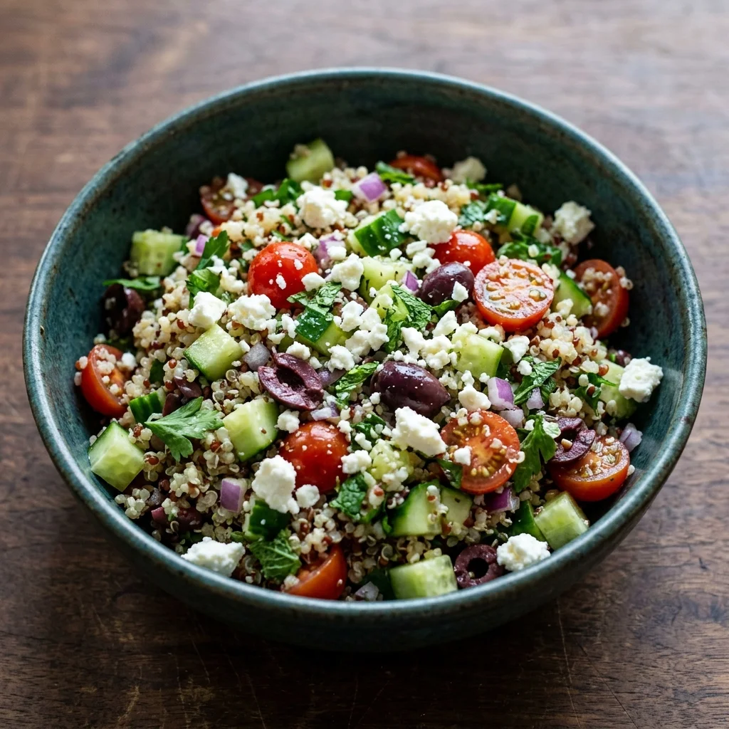 Mediterranean Quinoa Salad with Feta and Olives