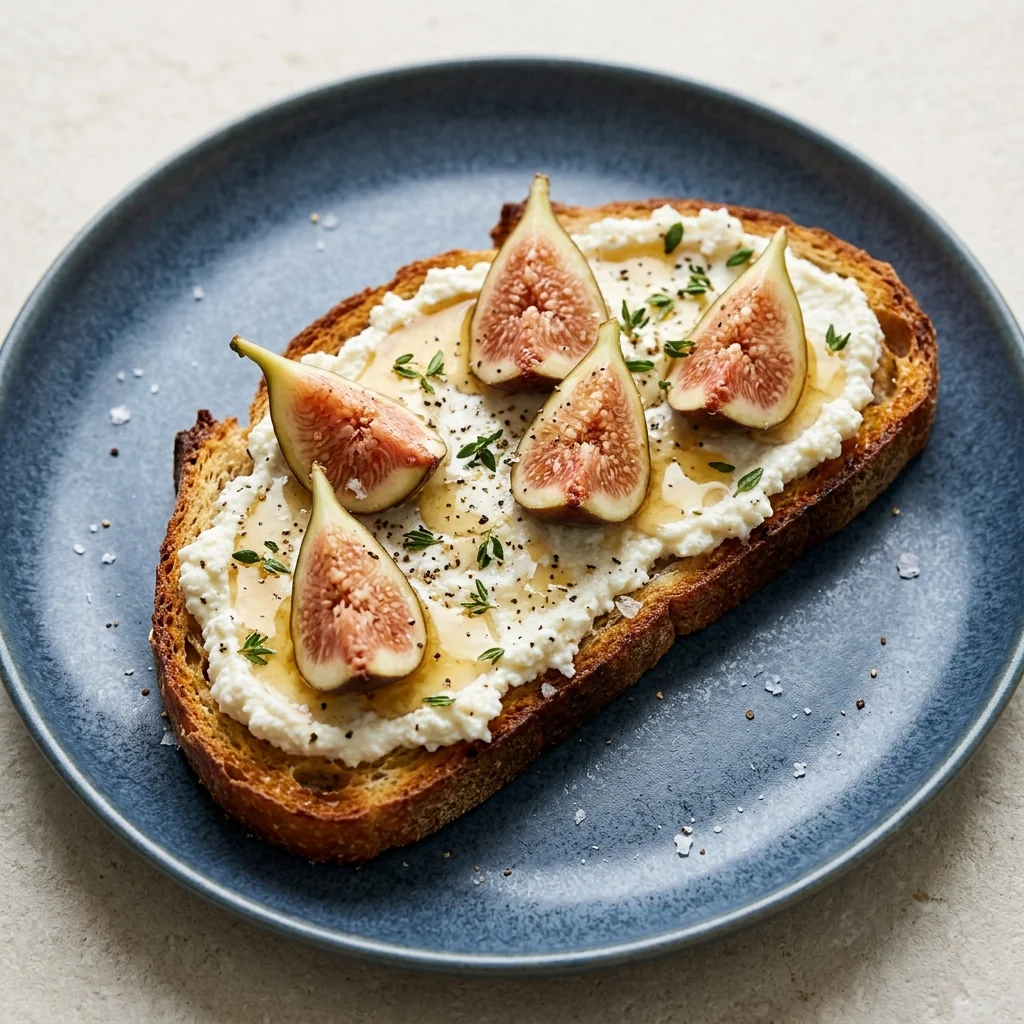 Ricotta Toast with Honey and Figs