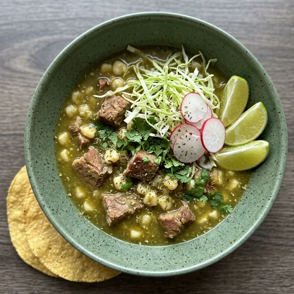 Posole-Style Pork and Hominy Stew (Green)