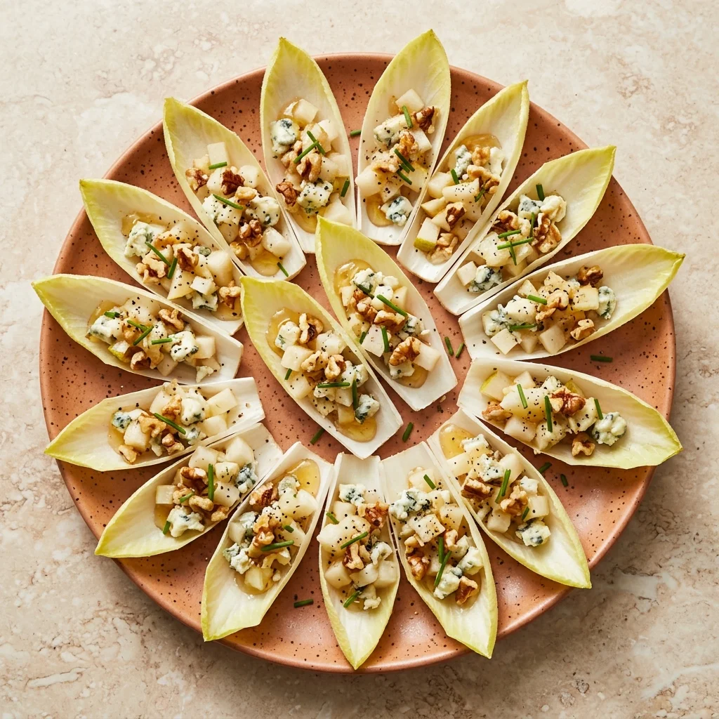 Gluten Free Blue Cheese Walnut Endive Boats