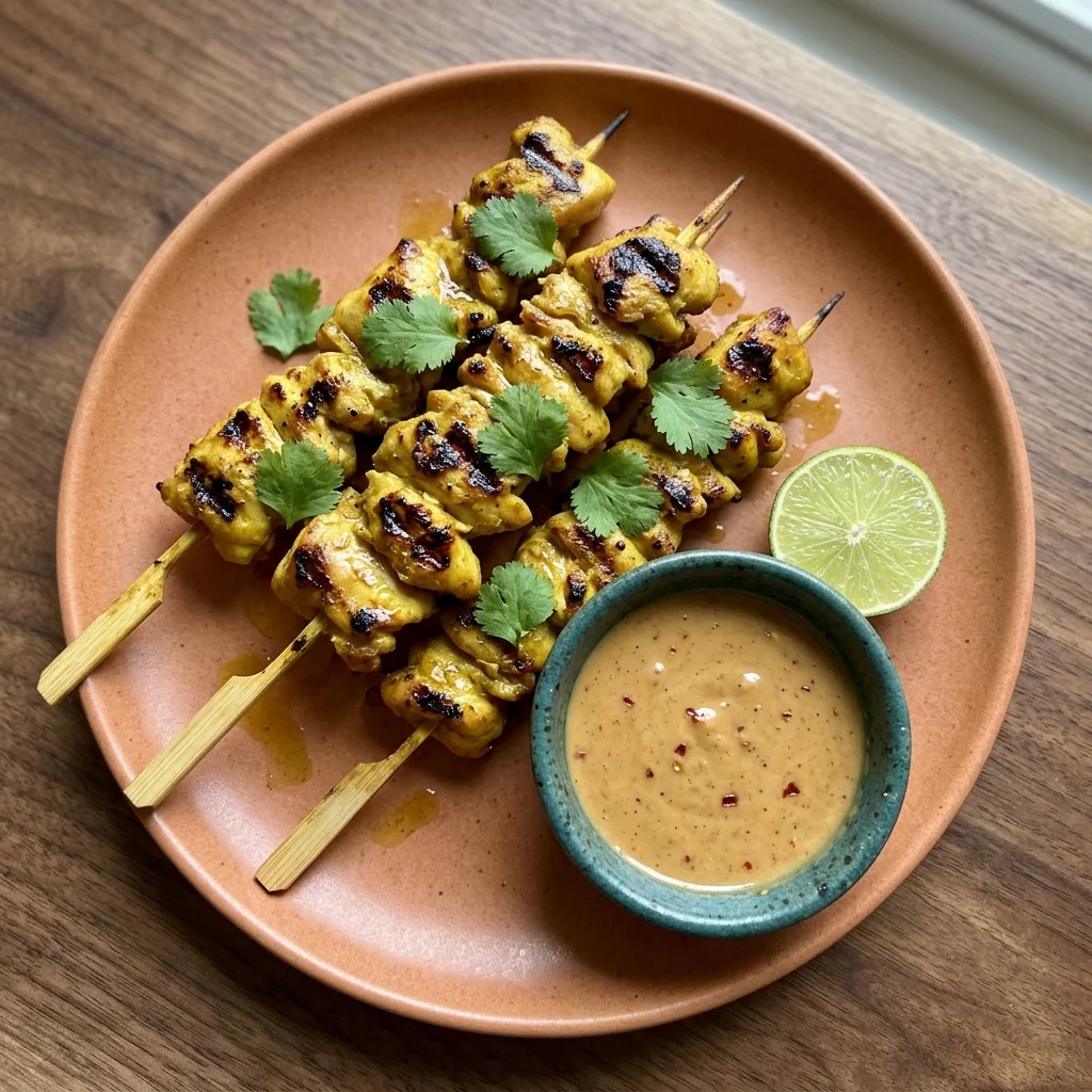 Gluten Free Chicken Satay Skewers