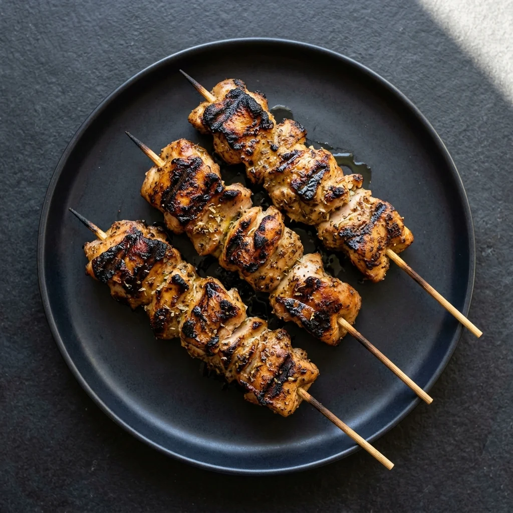 Gluten Free Greek Chicken Souvlaki Skewers