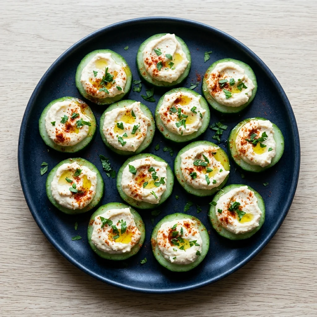 Gluten Free Hummus Cucumber Bites