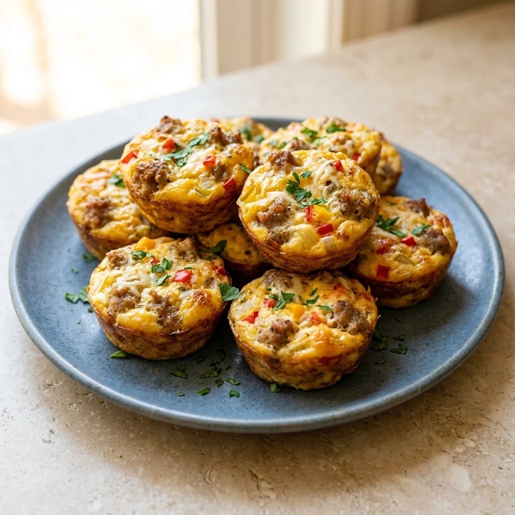 Gluten Free Sausage & Pepper Frittata Bites