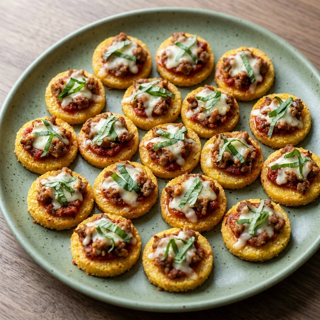 Gluten Free Spicy Sausage Polenta Bites