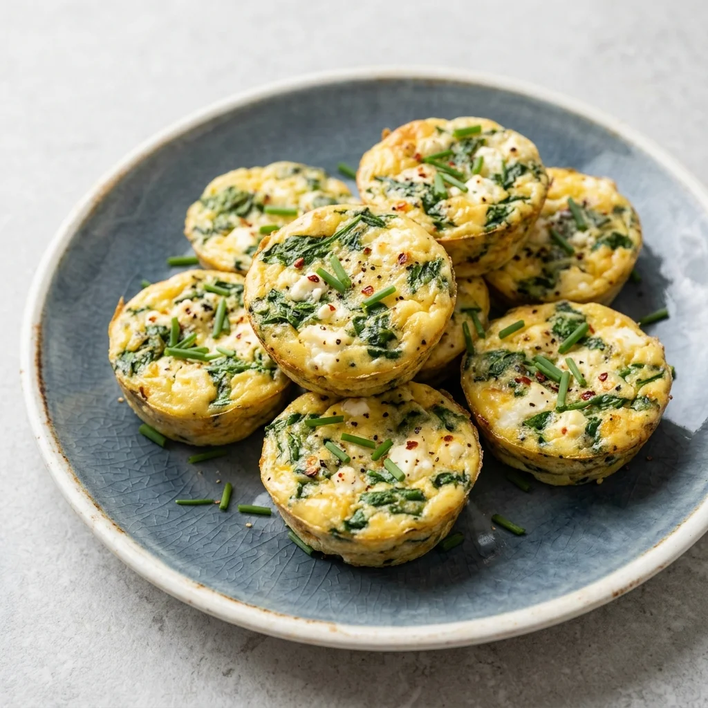 Gluten Free Spinach Feta Frittata Bites