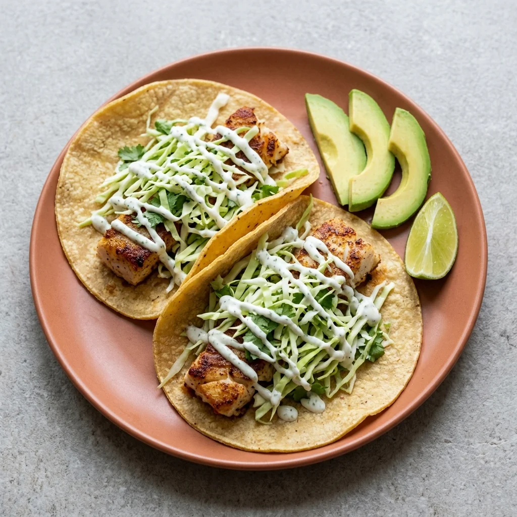Gluten Free Cilantro-Lime Halibut Tacos