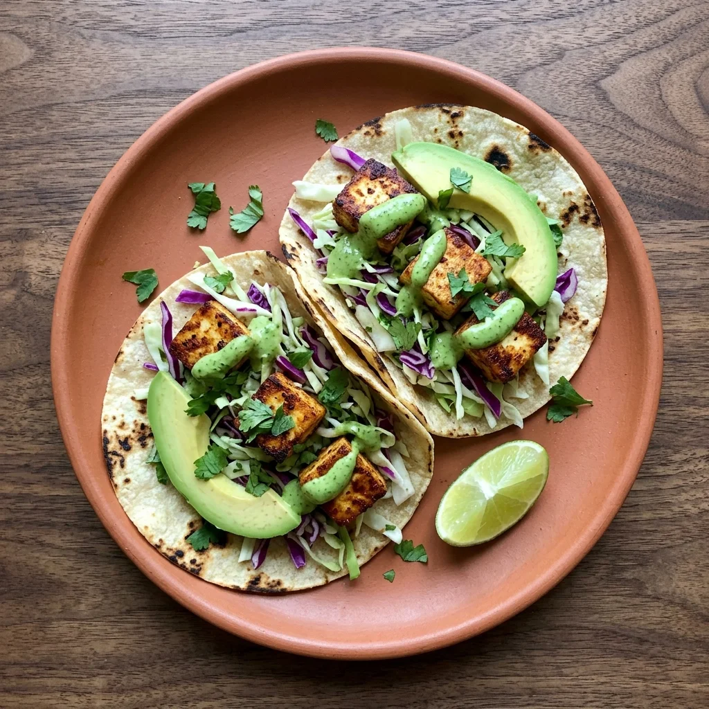 Gluten Free Cilantro-Lime Paneer Tacos