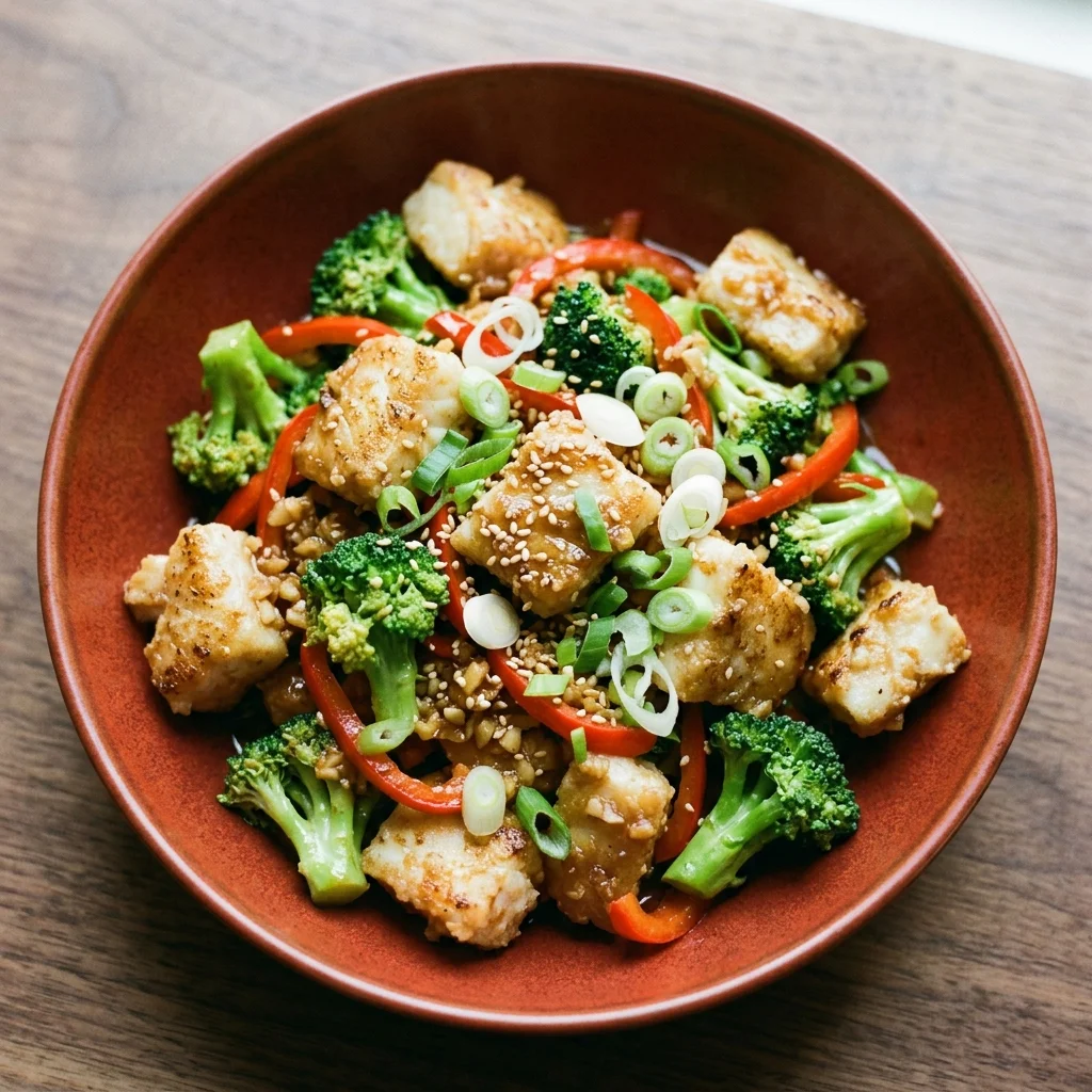 Gluten Free Garlic-Ginger Cod Stir-Fry
