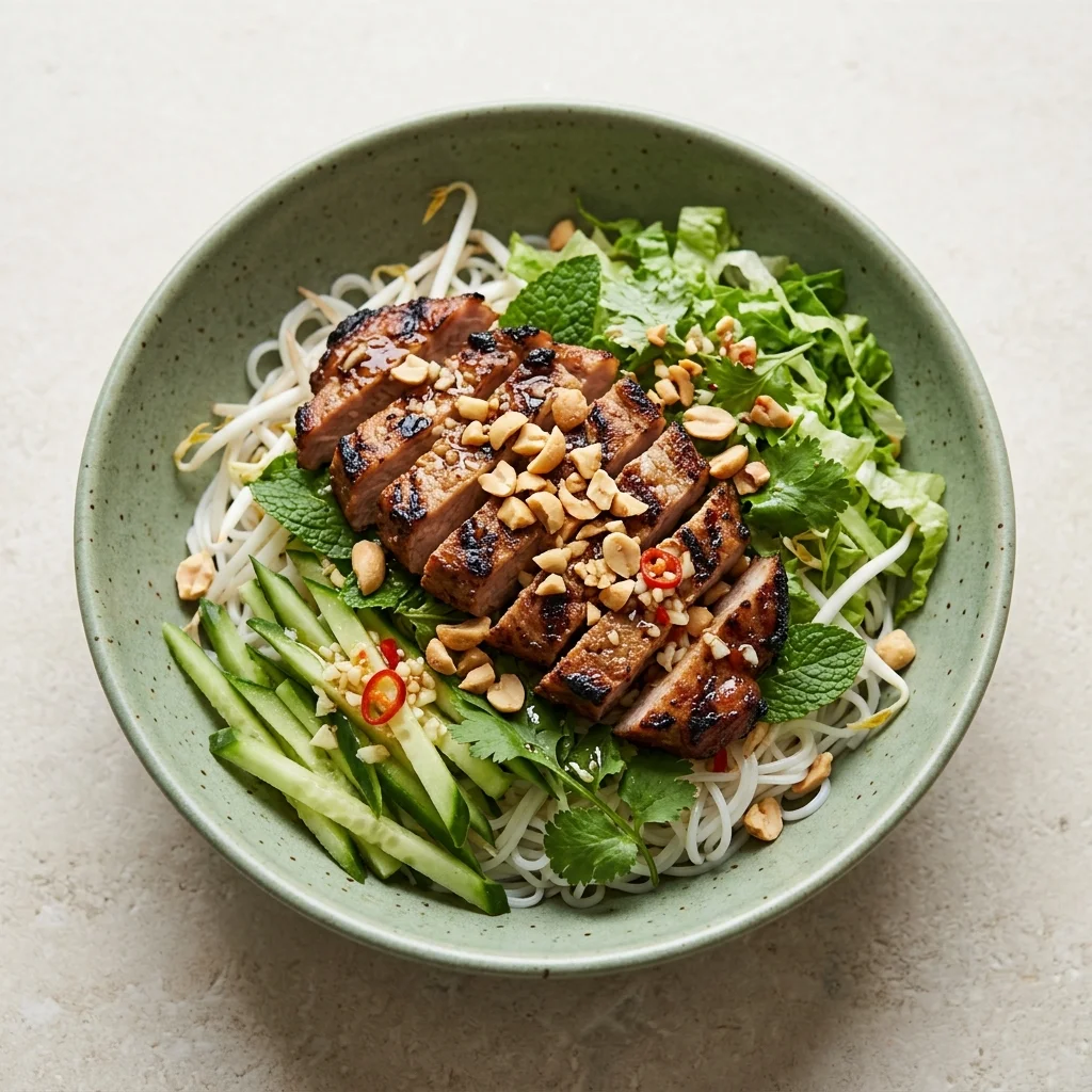 Gluten Free Grilled Vietnamese Pork Noodle Bowl