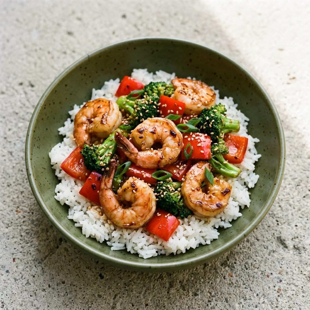 Gluten Free Honey Sesame Shrimp Stir-Fry