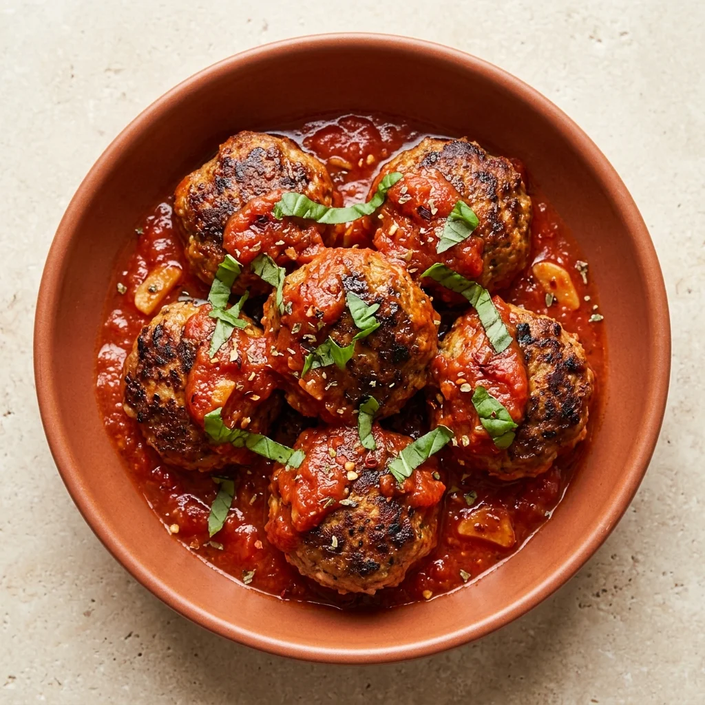 Gluten Free Italian Turkey Meatballs in Marinara
