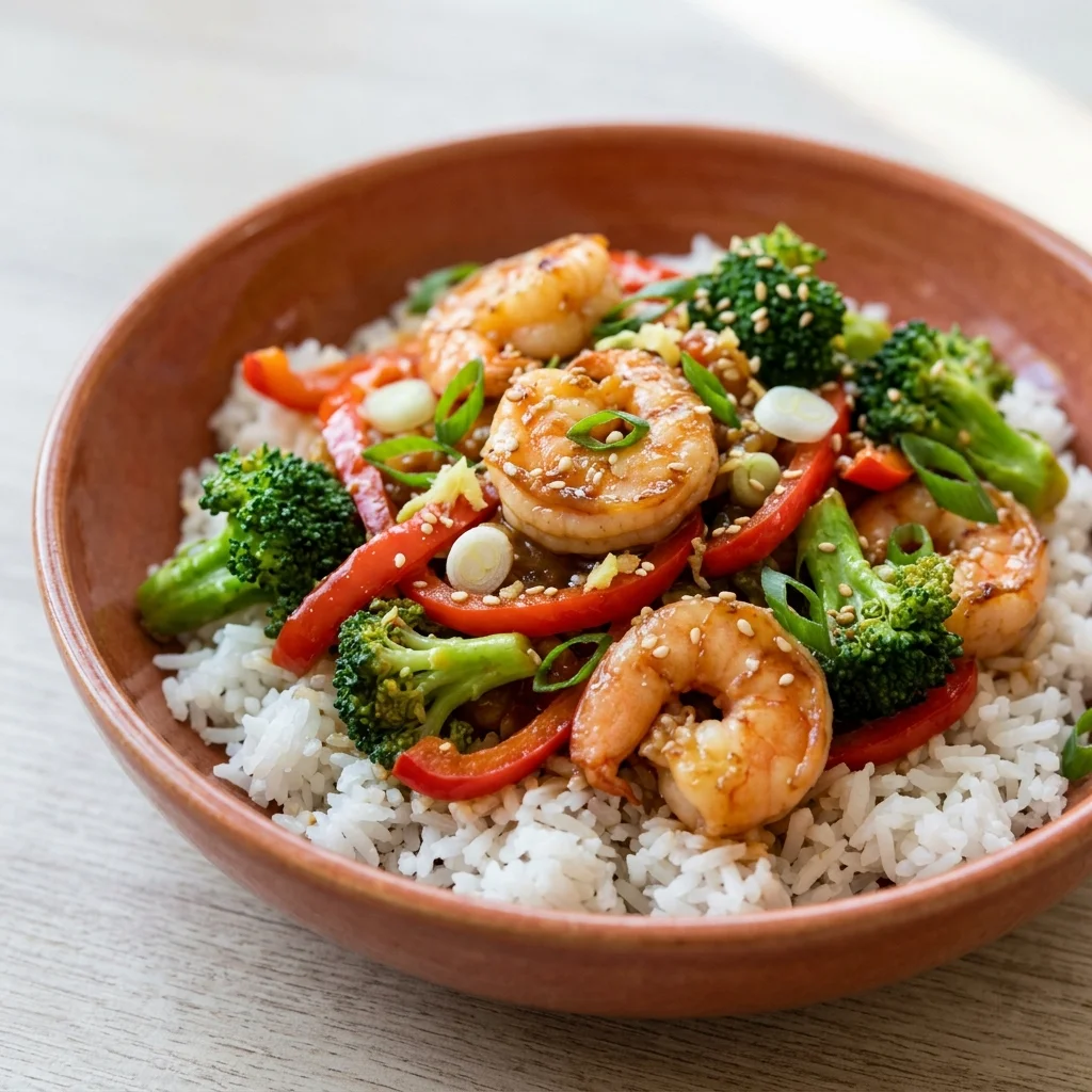 Gluten Free Orange Tamari Shrimp Stir-Fry