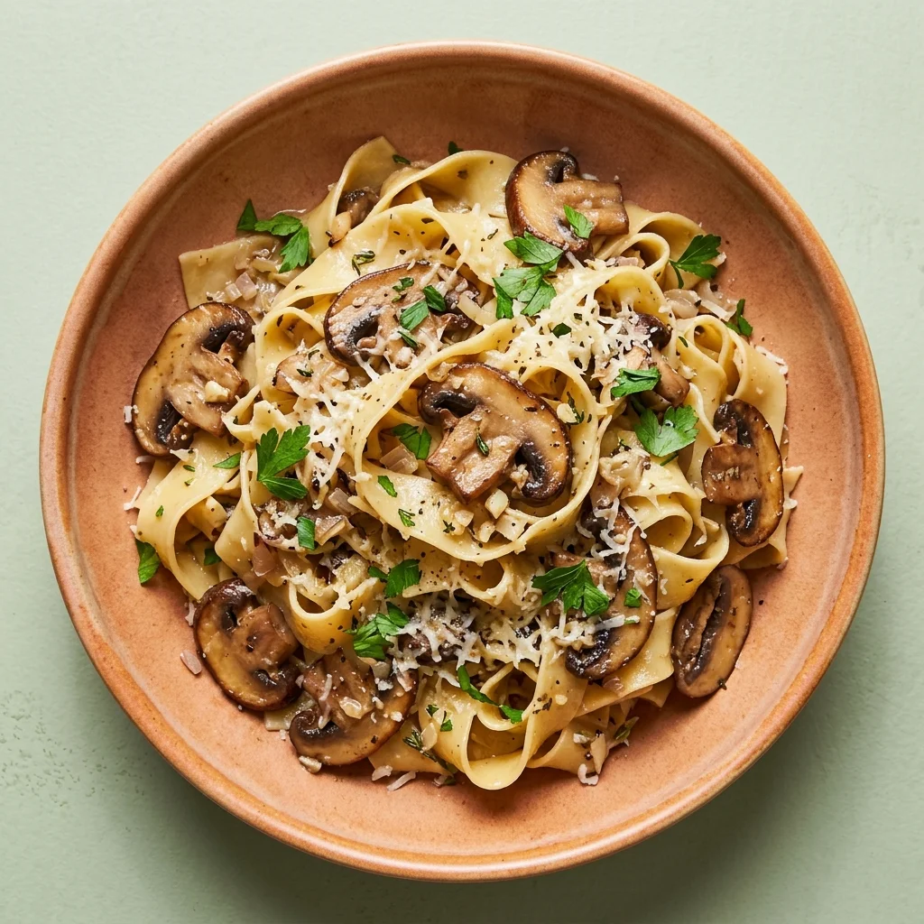 Gluten Free Pappardelle with Mushrooms