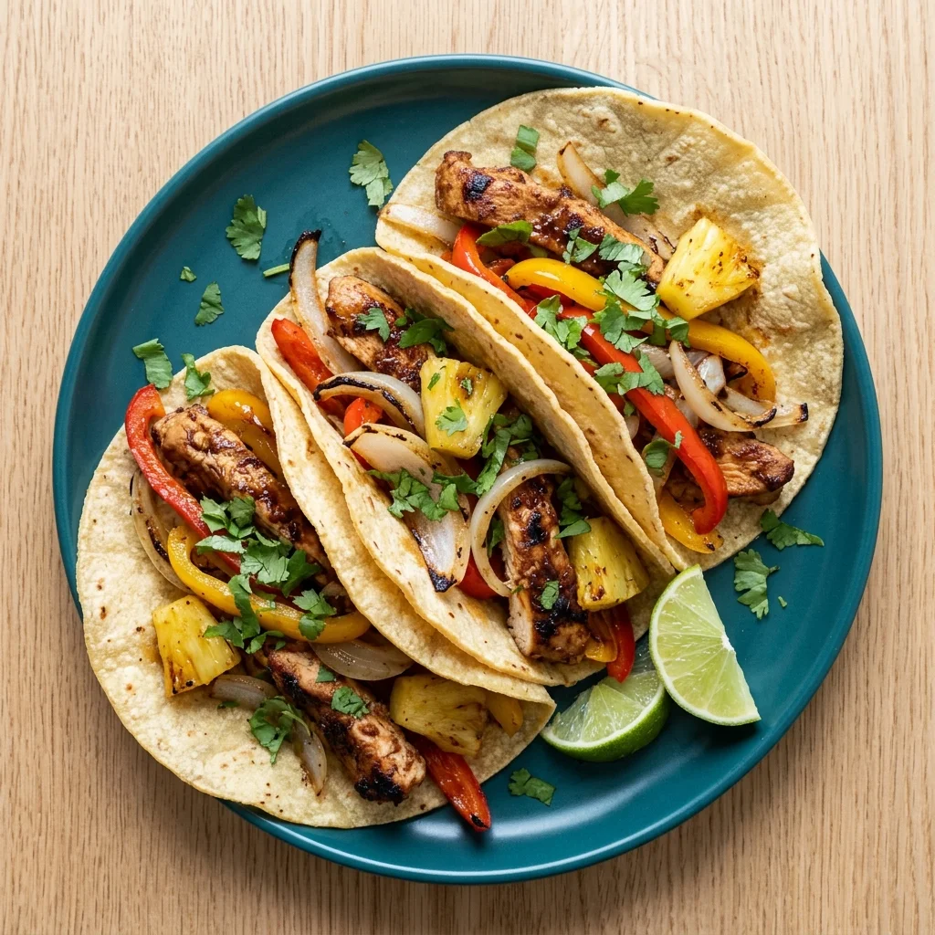 Gluten Free Pineapple-Chile Chicken Fajitas