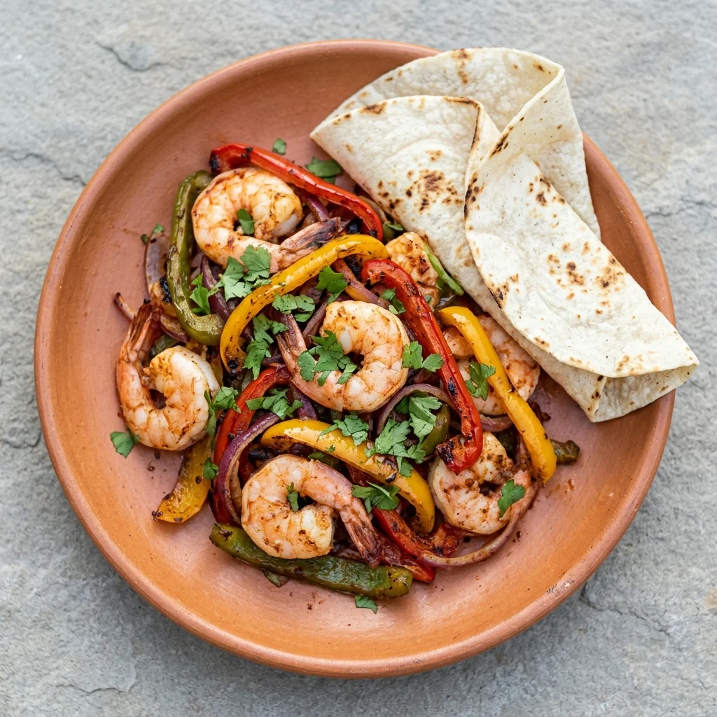 Gluten Free Sheet Pan Shrimp Fajitas