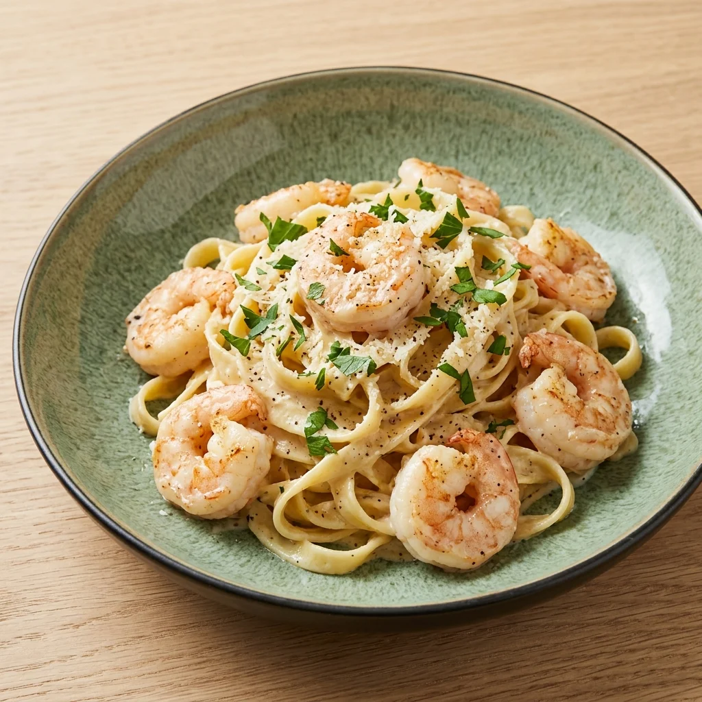 Gluten Free Shrimp Fettuccine Alfredo