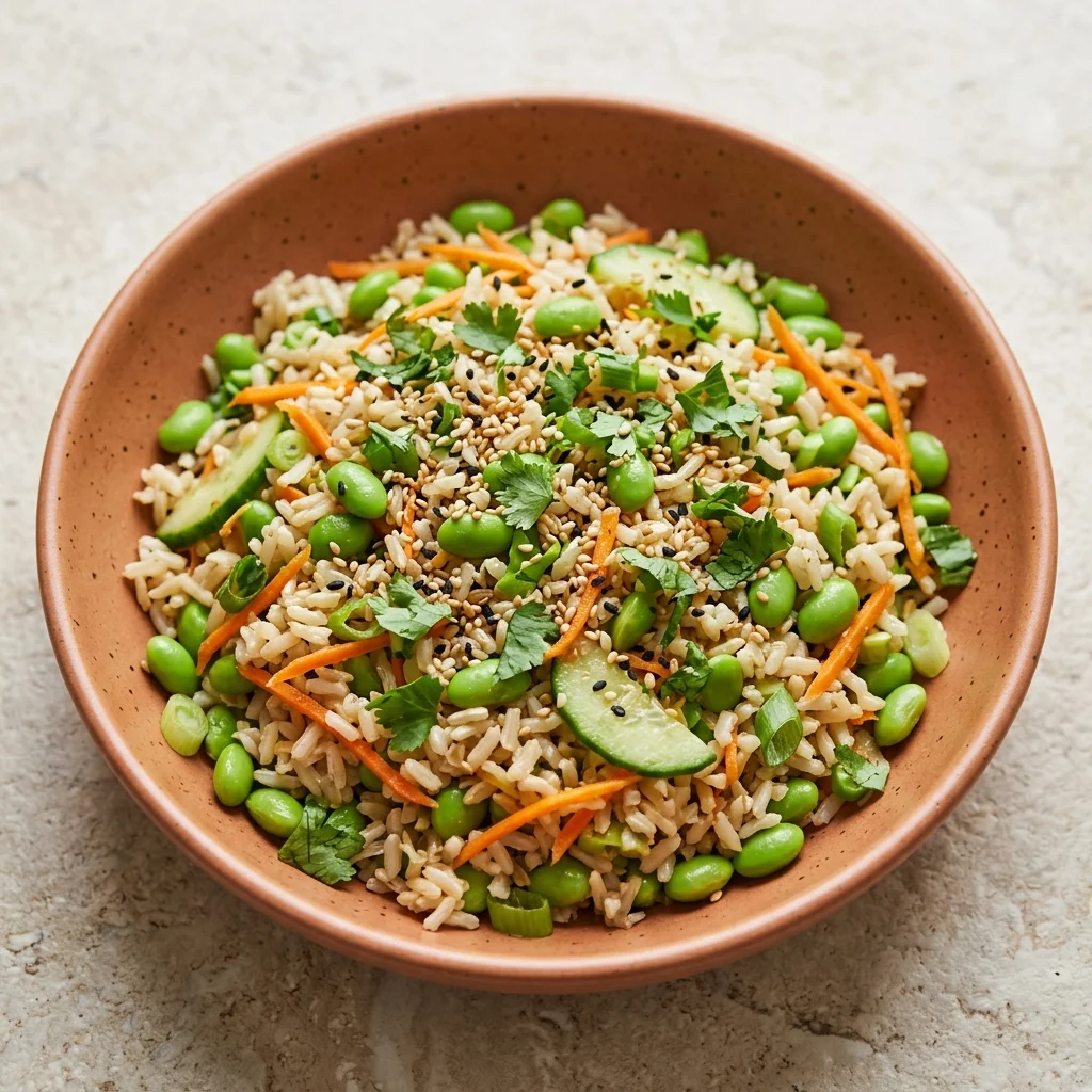 Gluten Free Brown Rice Edamame Salad