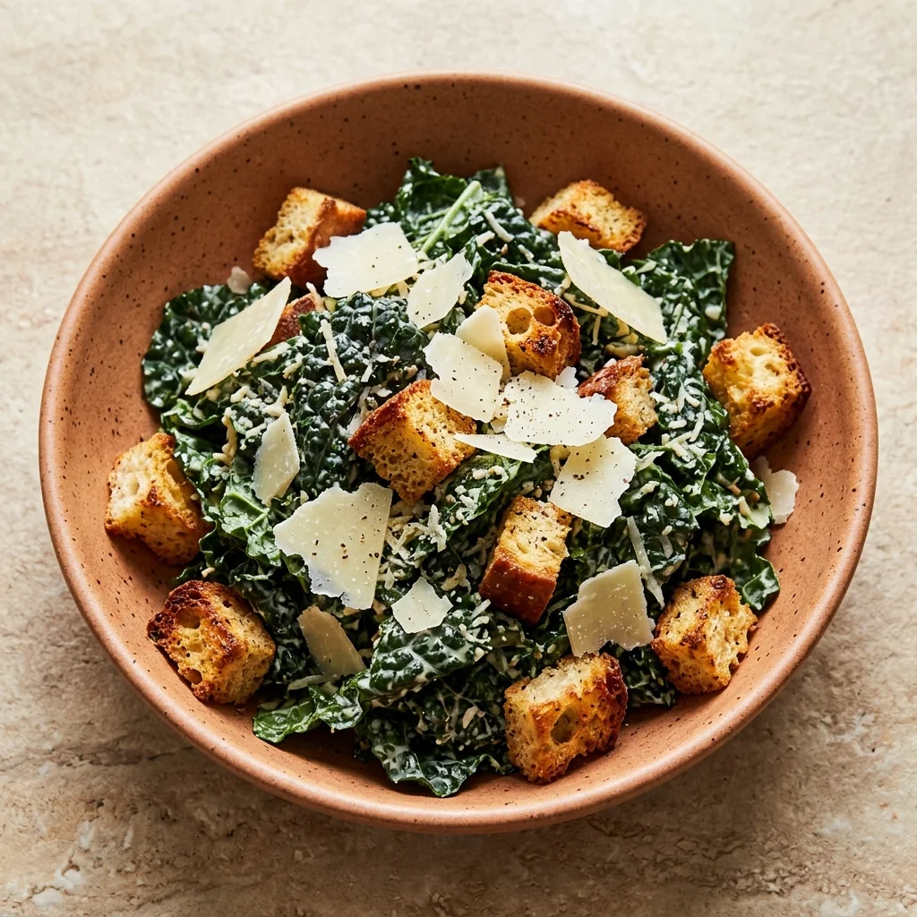 Gluten Free Kale Caesar Salad
