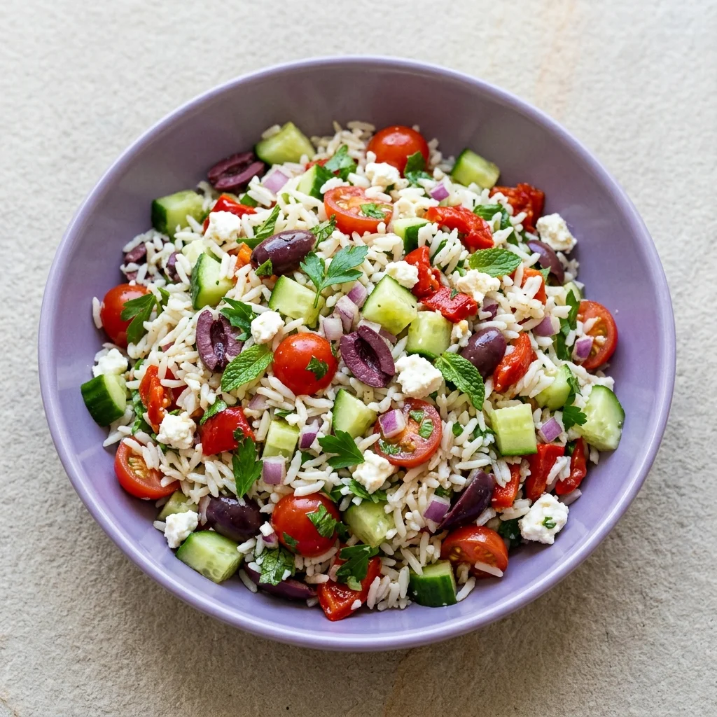 Gluten Free Mediterranean Rice Salad