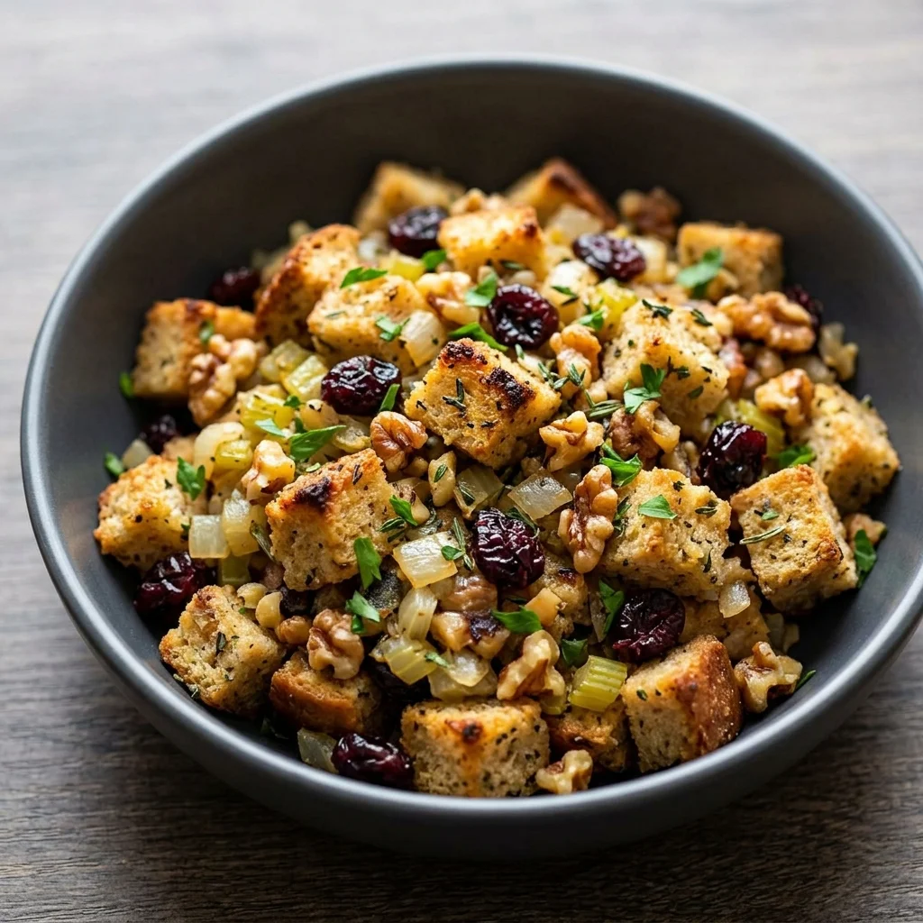 Gluten Free Cranberry Walnut Stuffing