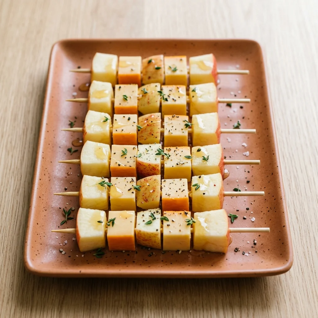 Gluten Free Apple Gouda Skewers