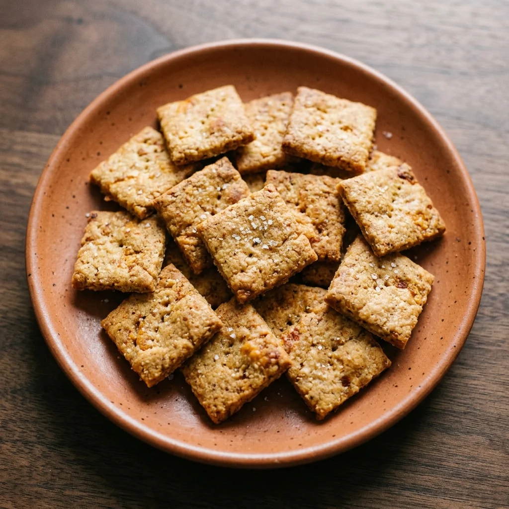 Gluten Free Cheddar Almond Crackers