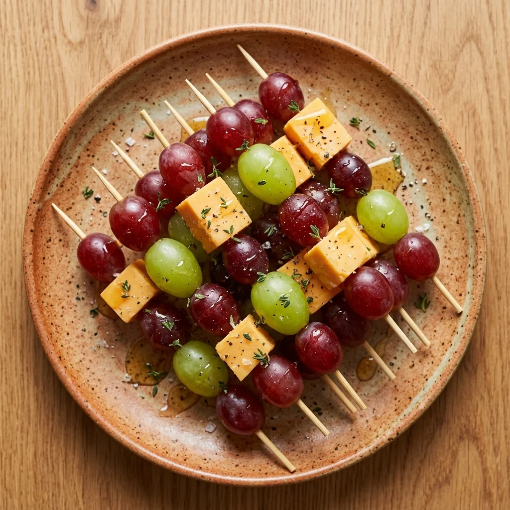 Gluten Free Grape Cheddar Skewers