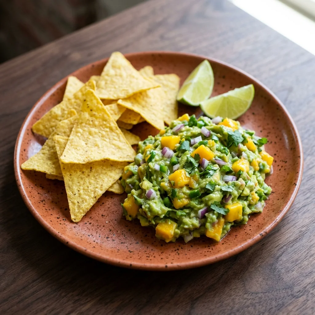 Gluten Free Mango Guacamole Plate
