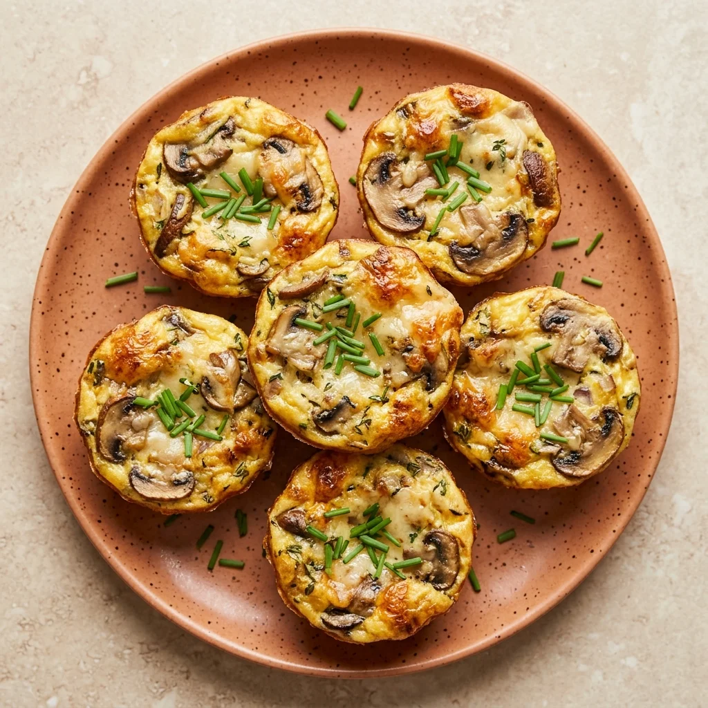 Gluten Free Mushroom Swiss Mini Frittata Cups