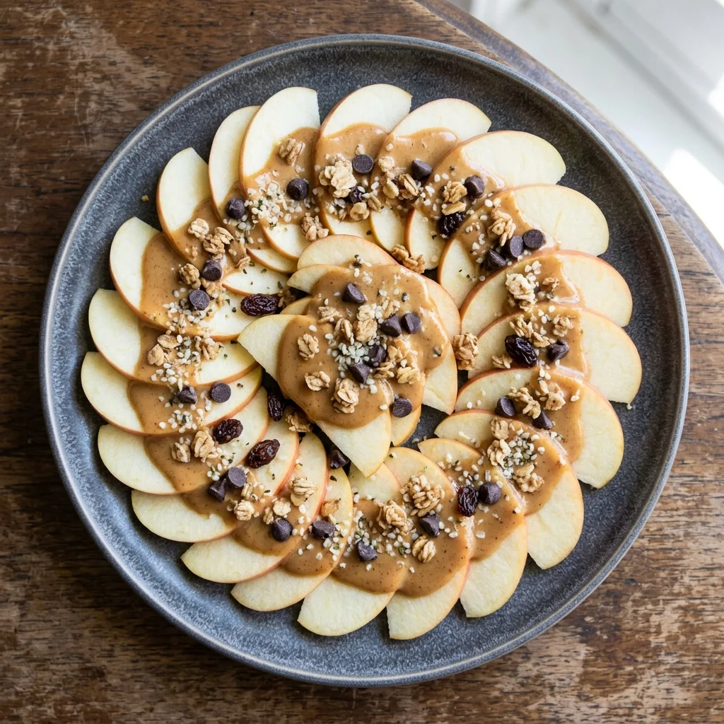 Gluten Free Peanut Butter Apple Nachos