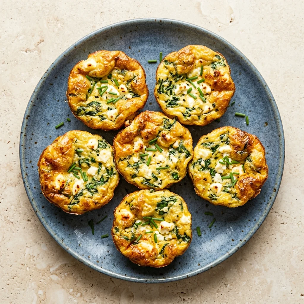 Gluten Free Spinach Feta Mini Frittata Cups