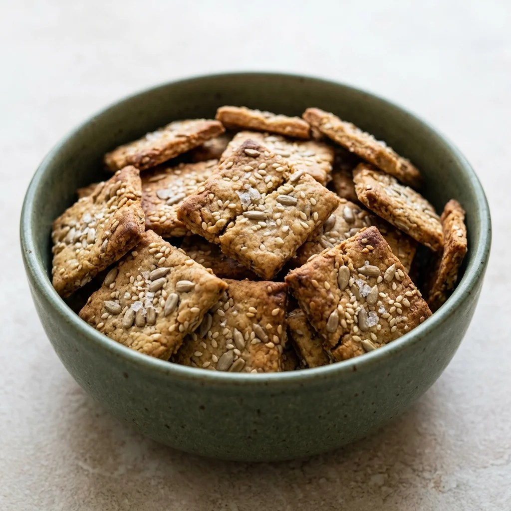 Gluten Free Sunflower Sesame Crackers
