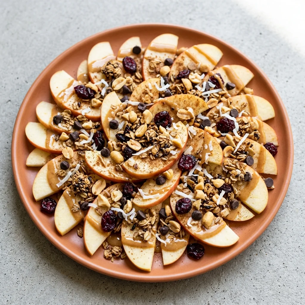 Gluten Free Trail Mix Apple Nachos