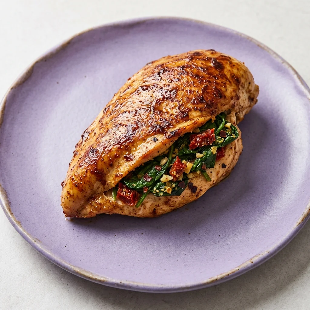 Dairy Free Spinach Stuffed Chicken Breast