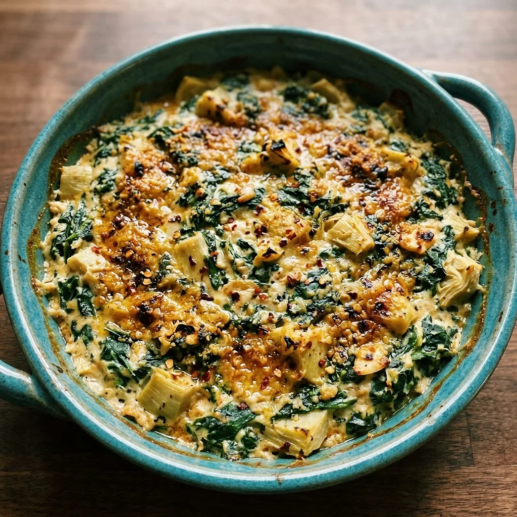 Vegan Hot Spinach Artichoke Dip