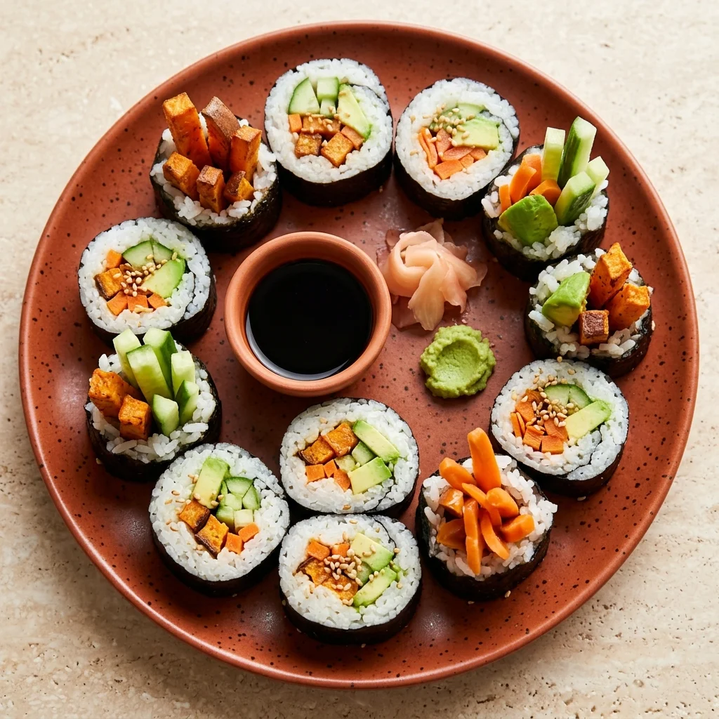 Vegan Vegetable Sushi Platter