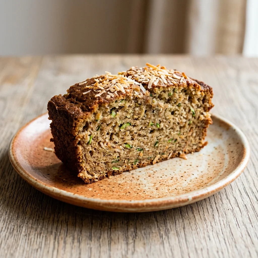 Vegan Toasted Coconut Zucchini Bread