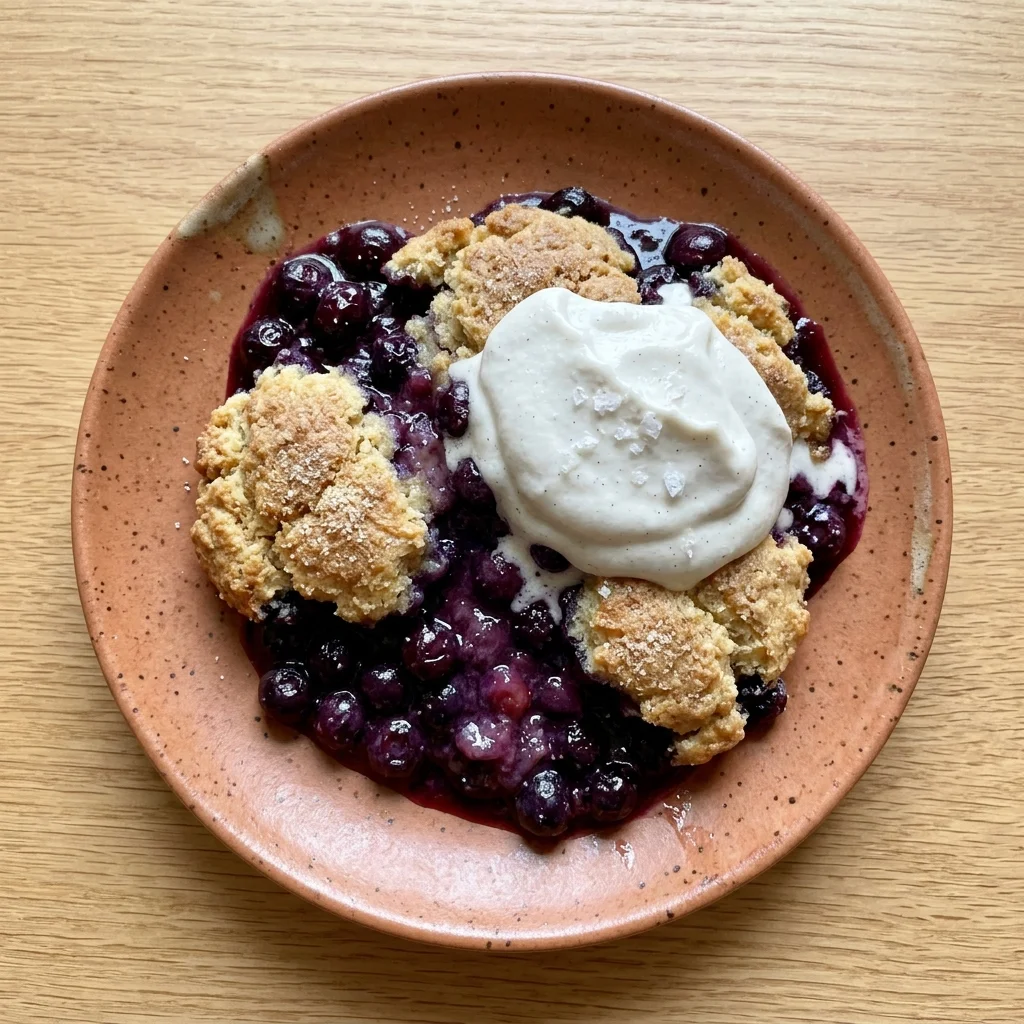 Vegan Blueberry Cobbler with Coconut Whipped Cream