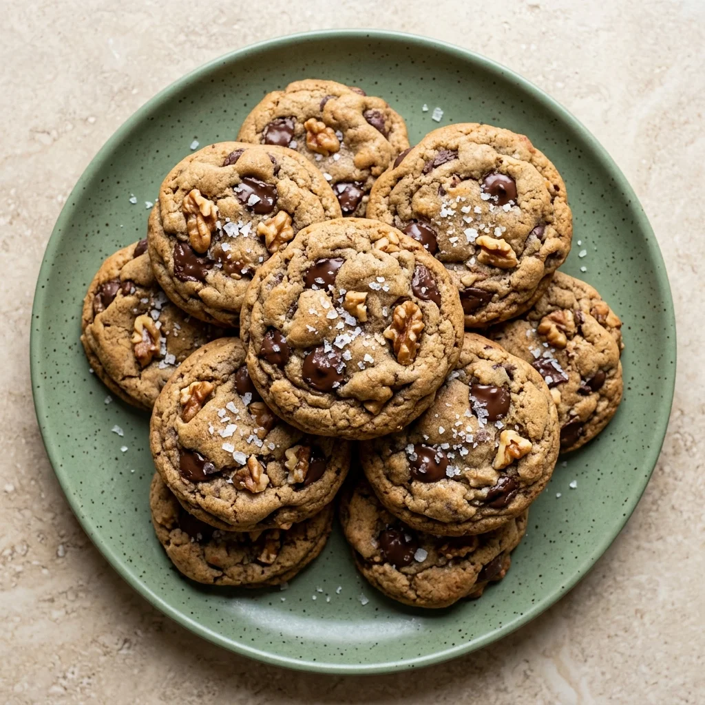 Vegan Chocolate Chip Walnut Cookies