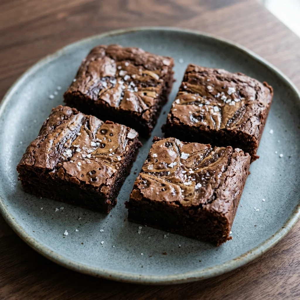Vegan Espresso Brownies with Sea Salt