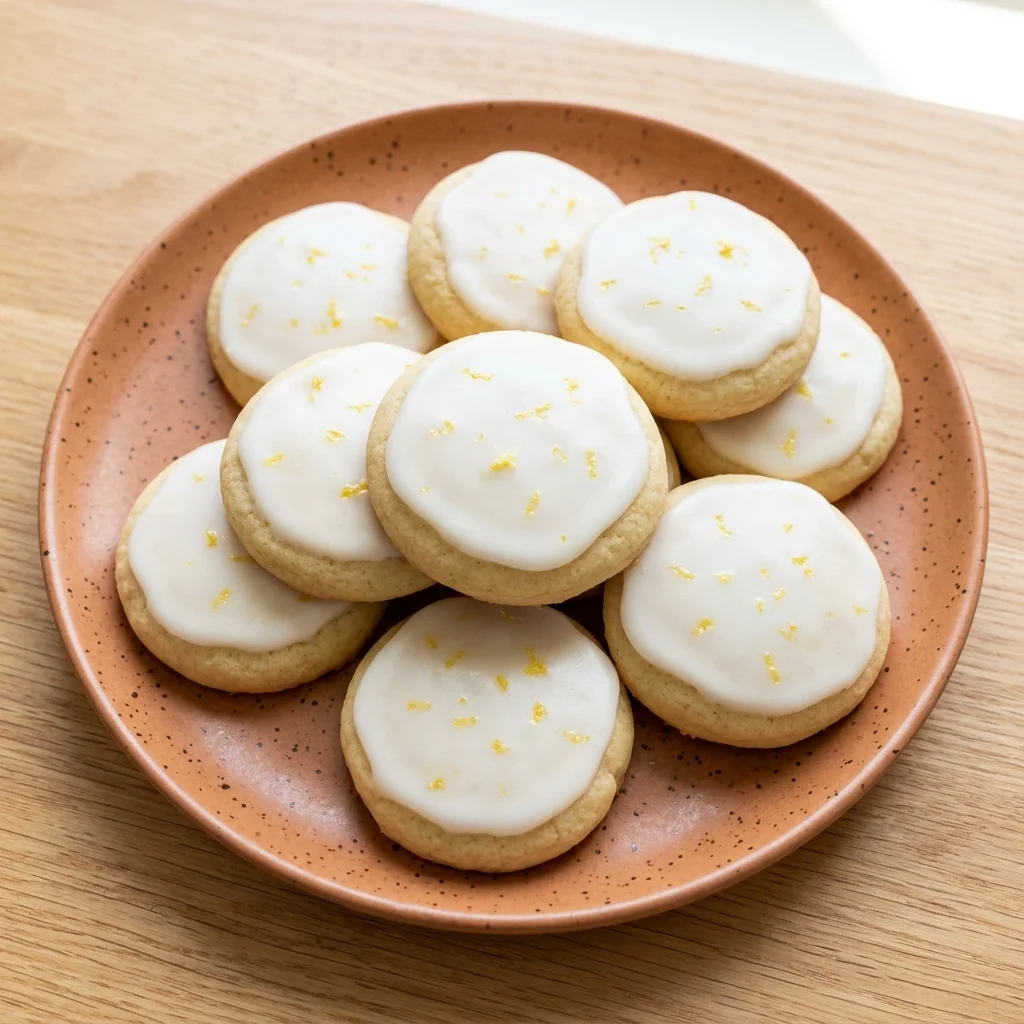 Vegan Iced Lemon Cookies