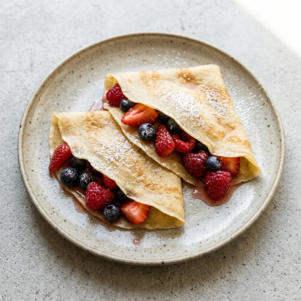 Vegan Sweet Crepes with Berries