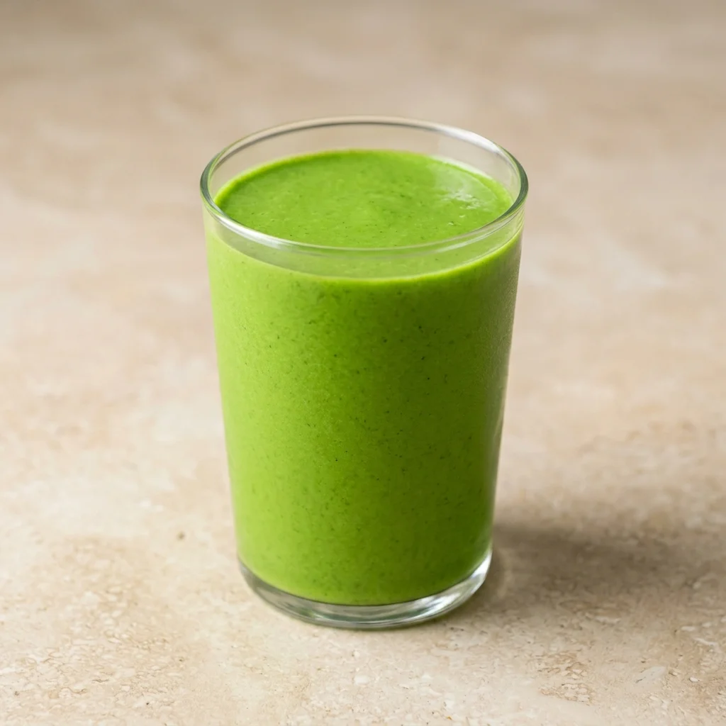 Vegan Bright Green Smoothie with Almond Butter