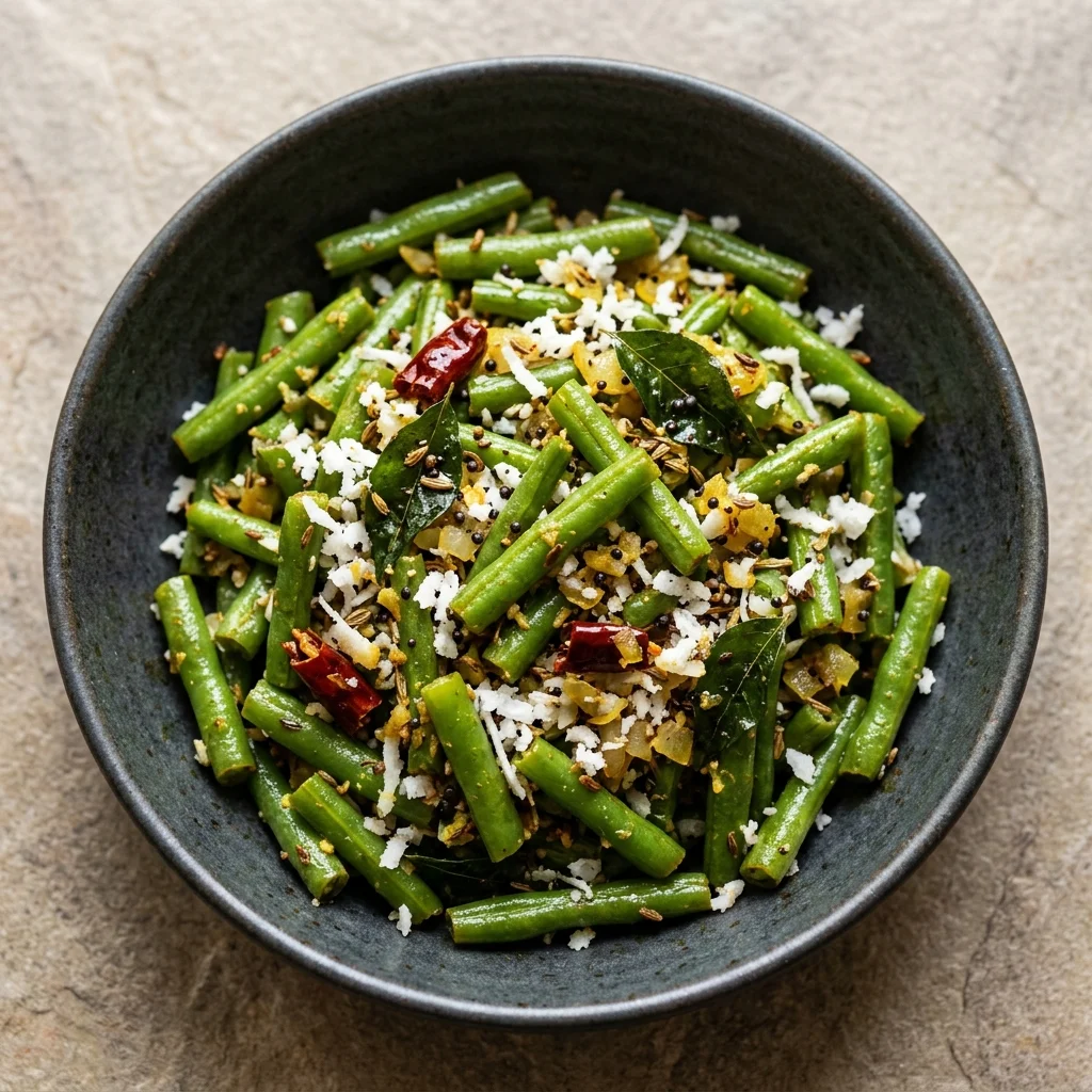 Vegan Beans Poriyal