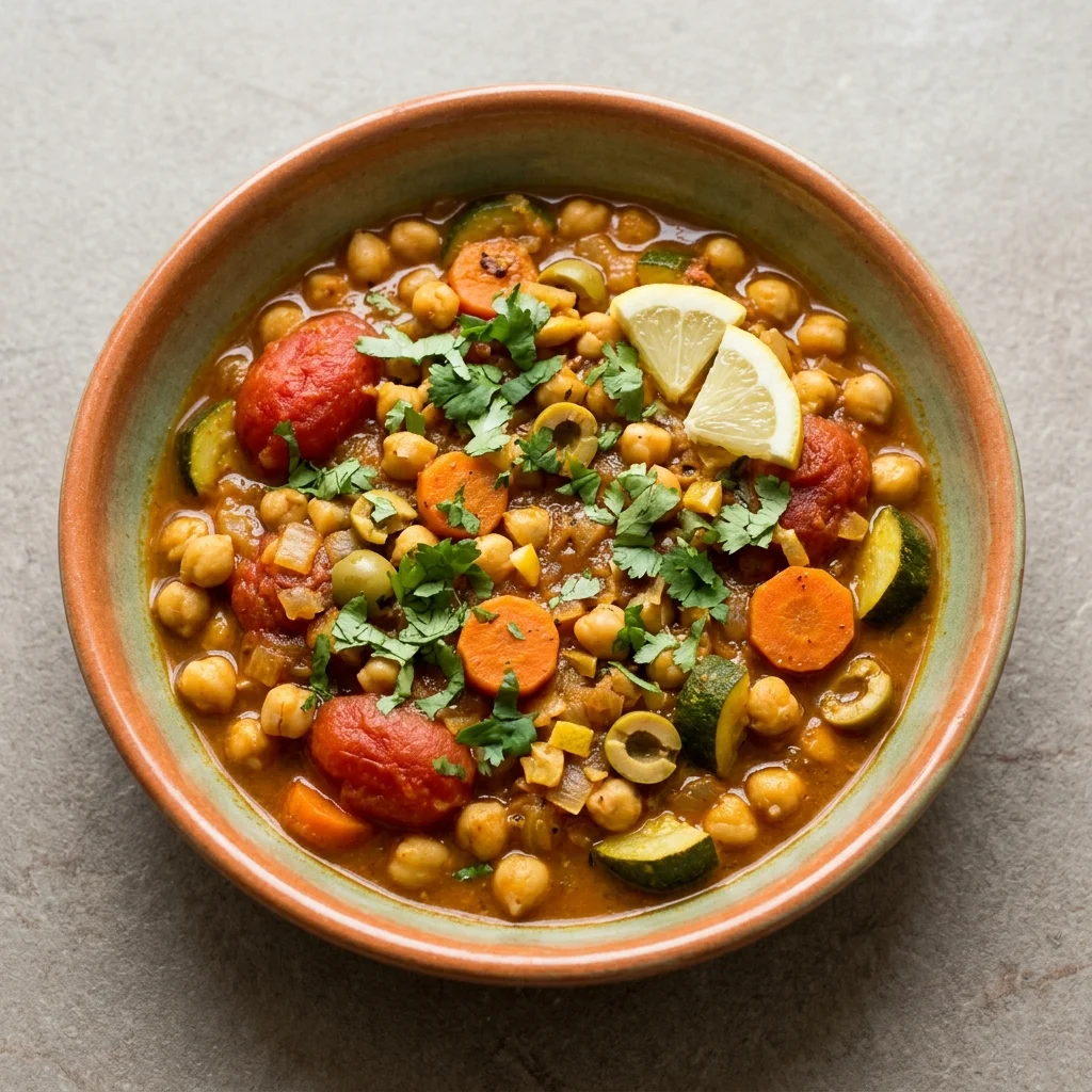 Vegan Zucchini Moroccan Chickpea Tagine