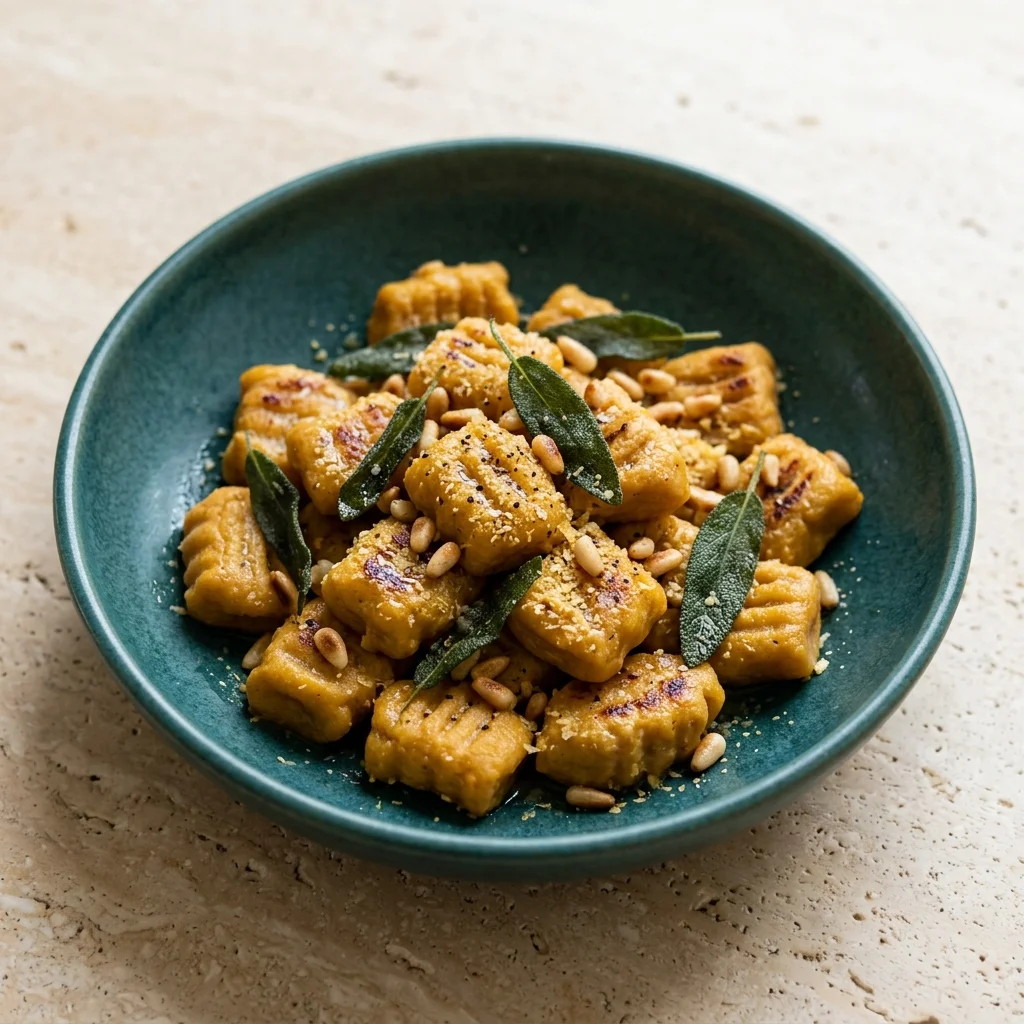 Vegan Pumpkin Gnocchi with Sage
