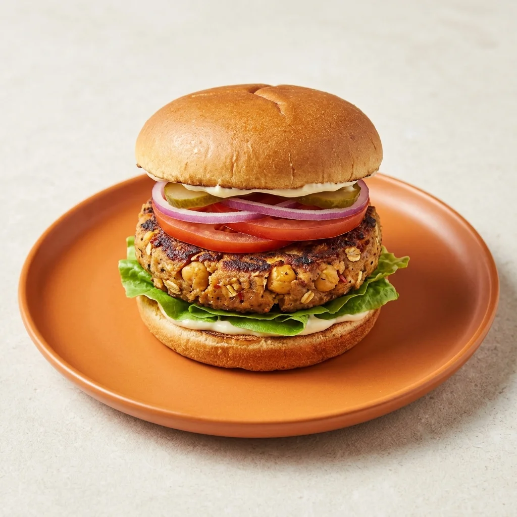 Vegan Smoky Chickpea Burger
